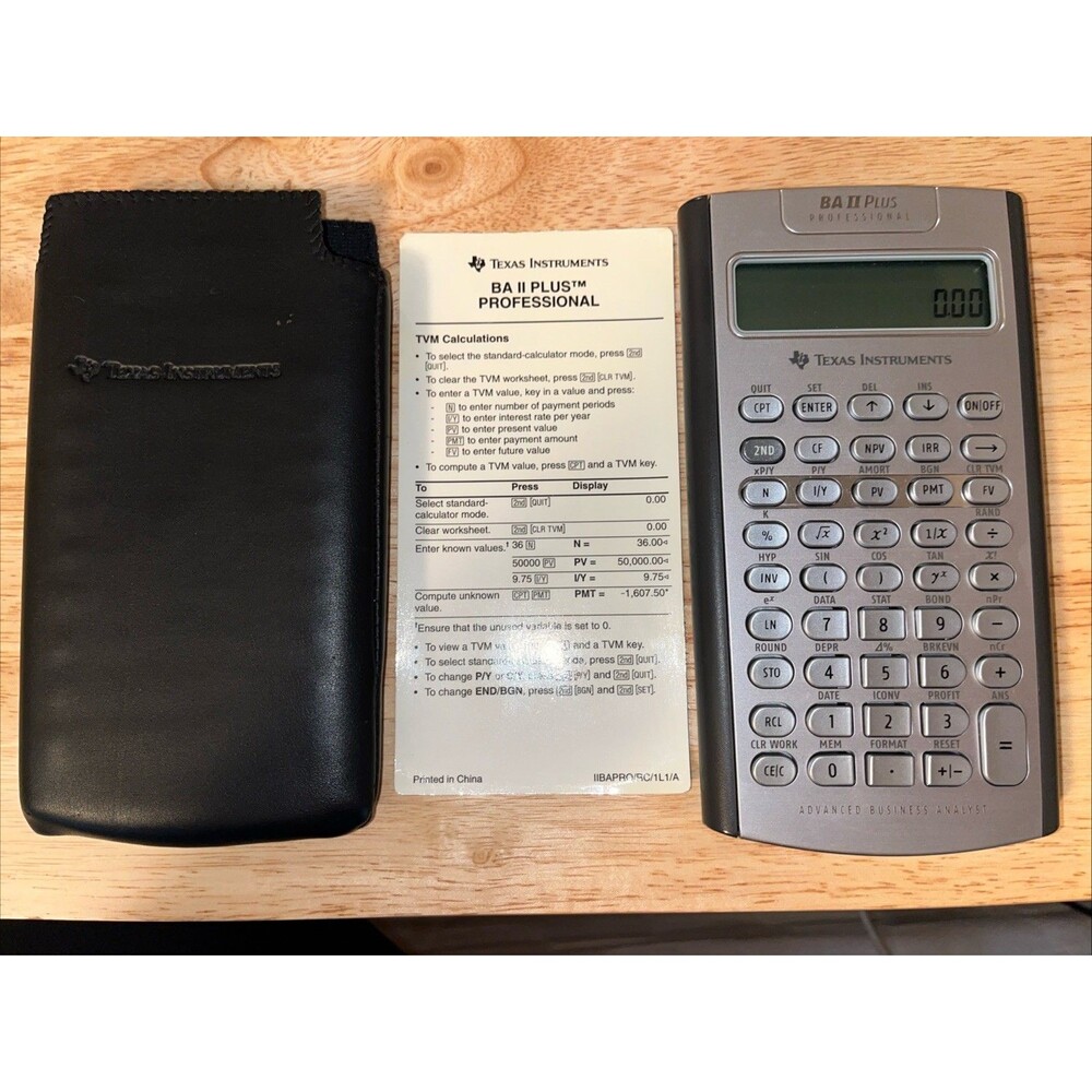 Texas Instruments BA II Plus Professional Financial Calculator S-0307 - Picture 6 of 11